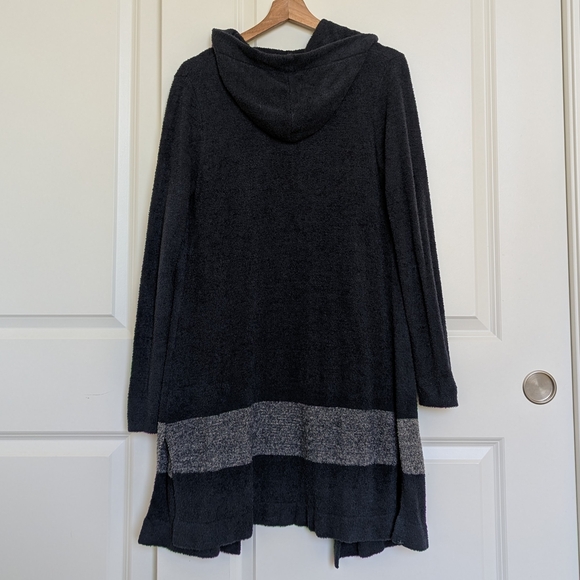 Barefoot Dreams Cozychic Lite Hooded Cardigan Sweater Women XS S Blue Long Soft - Picture 5 of 9